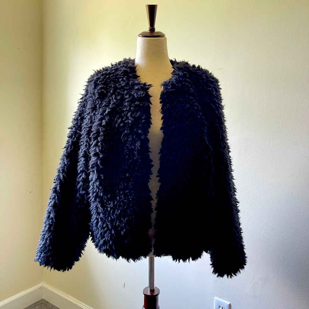 WOMENS faux fur teddy jacket by skinnygirl